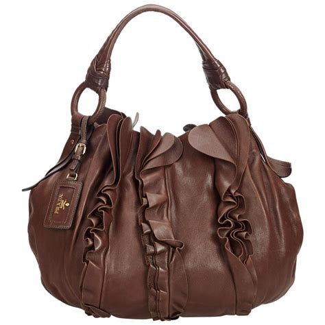 ruffled prada bag|prada leather duffle bag.